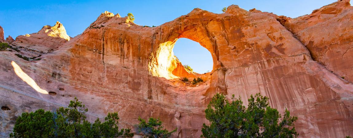 Window Rock in morning light, Arizona, USA
